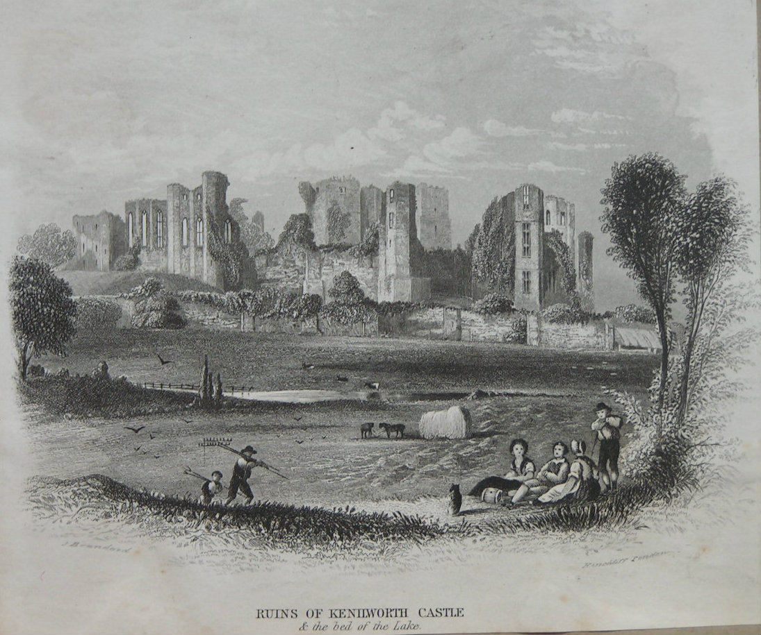 Steel Vignette - Ruins of Kenilworth Castle & the bed of the Lake - 